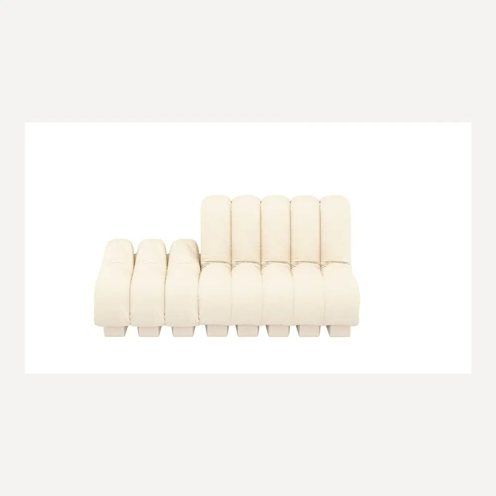 Modulares, cremefarbenes Stoffsofa von Desede Switzerland mit flexiblen Rückenlehnen.