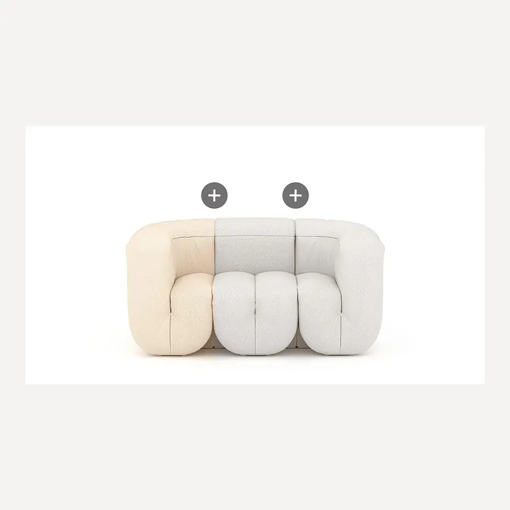 Beiges Ledersofa von Desede Switzerland mit geschwungenem Design und komfortabler Polsterung.